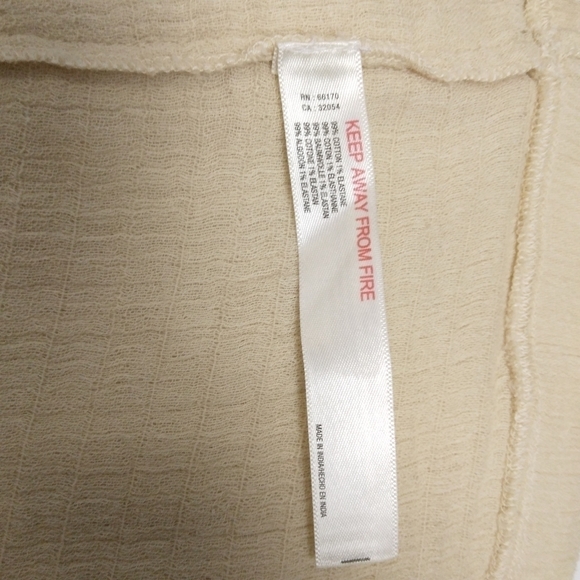 Free People High Rise Flare Pant in Ivory Size Large - Picture 5 of 5